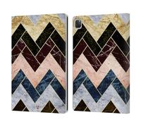 Head Case Designs Zigzag Tile Marmo Geometrico Custodia Portafoglio in Pelle Compatibile con Apple iPad PRO 13 M4 2024