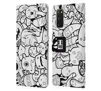HEAD CASE ESPLOSIONE DI DOODLE CUSTODIA COVER PORTAFOGLIO IN PELLE PER SAMSUNG 1