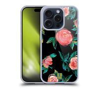 HEAD CASE FIORATO SCURO CUSTODIA COVER MORBIDA IN GEL PER APPLE iPHONE TELEFONI