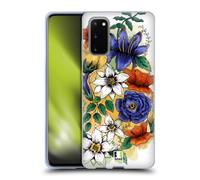 HEAD CASE FIORI ACQUARELLATI CUSTODIA COVER MORBIDA IN GEL PER SAMSUNG PHONES 1