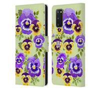 HEAD CASE FIORI ACQUARELLI 2 CUSTODIA COVER A PORTAFOGLIO PER SAMSUNG TELEFONI 1