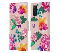 HEAD CASE FIORI DIPINTI CUSTODIA COVER A PORTAFOGLIO PER SAMSUNG TELEFONI 1