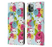 HEAD CASE FLORAL & ANIMAL PATTERN CUSTODIA COVER A PORTAFOGLIO PER APPLE iPHONE