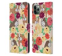 HEAD CASE FLORAL & ANIMAL PATTERN CUSTODIA COVER A PORTAFOGLIO PER APPLE iPHONE