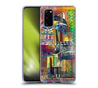 HEAD CASE GATTO AZTECO CUSTODIA COVER MORBIDA IN GEL PER SAMSUNG TELEFONI 1