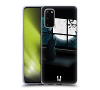 HEAD CASE GATTO E LUNA CUSTODIA COVER MORBIDA IN GEL PER SAMSUNG TELEFONI 1