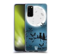 HEAD CASE GATTO E LUNA CUSTODIA COVER MORBIDA IN GEL PER SAMSUNG TELEFONI 1