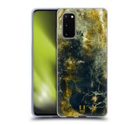 HEAD CASE GOLD LEAF ABSTRACT ART CUSTODIA COVER MORBIDA IN GEL PER SAMSUNG 1