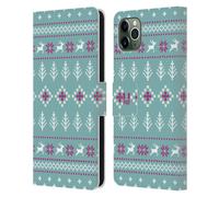 HEAD CASE KNITTED CHRISTMAS PRINTS CUSTODIA COVER A PORTAFOGLIO PER APPLE iPHONE