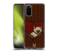 HEAD CASE LEGNO LAVORATO CUSTODIA COVER MORBIDA IN GEL PER SAMSUNG TELEFONI 1