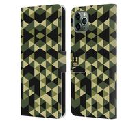 HEAD CASE MIMETICO GEOMETRICO CUSTODIA COVER A PORTAFOGLIO PER APPLE iPHONE