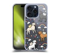 HEAD CASE MODELLI CANE UNICORNO CUSTODIA COVER MORBIDA IN GEL PER APPLE iPHONE