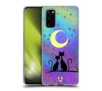 HEAD CASE MOON ILLUSTRATION CUSTODIA COVER MORBIDA IN GEL PER SAMSUNG TELEFONI 1