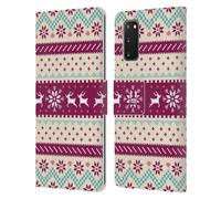 HEAD CASE NATALE ALL'UNCINETTO STAMPE CUSTODIA COVER A PORTAFOGLIO PER SAMSUNG 1