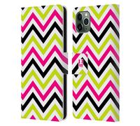 HEAD CASE NEON ZIGZAG CUSTODIA COVER A PORTAFOGLIO PER APPLE iPHONE TELEFONI