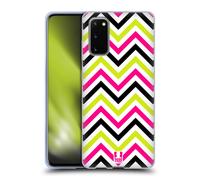 HEAD CASE NEON ZIGZAG CUSTODIA COVER MORBIDA IN GEL PER SAMSUNG TELEFONI 1