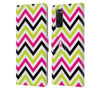 HEAD CASE NEON ZIGZAG CUSTODIA COVER PORTAFOGLIO IN PELLE PER SAMSUNG TELEFONI 1