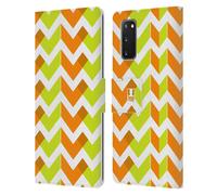 HEAD CASE NEON ZIGZAG CUSTODIA COVER PORTAFOGLIO IN PELLE PER SAMSUNG TELEFONI 1