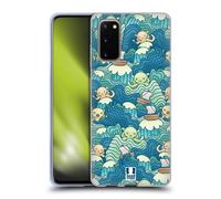 HEAD CASE ONDE OCEANO DOODLE CUSTODIA COVER MORBIDA IN GEL PER SAMSUNG PHONES 1