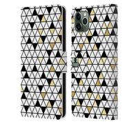 HEAD CASE OTTICHE GEOMETRICHE CUSTODIA COVER A PORTAFOGLIO PER APPLE iPHONE