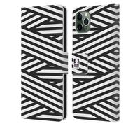 HEAD CASE OTTICHE GEOMETRICHE CUSTODIA COVER A PORTAFOGLIO PER APPLE iPHONE