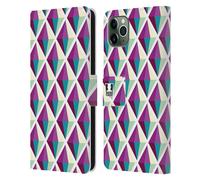 HEAD CASE OTTICHE GEOMETRICHE CUSTODIA COVER A PORTAFOGLIO PER APPLE iPHONE