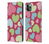 HEAD CASE PATTERN A CUORE CUSTODIA COVER A PORTAFOGLIO PER APPLE iPHONE TELEFONI