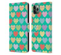 HEAD CASE PATTERN A CUORE CUSTODIA COVER A PORTAFOGLIO PER APPLE iPHONE TELEFONI