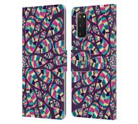 HEAD CASE PATTERN FOGLIE 2 CUSTODIA COVER A PORTAFOGLIO PER SAMSUNG TELEFONI 1