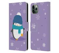 HEAD CASE PINGUINI NATALIZI KAWAII CUSTODIA COVER A PORTAFOGLIO PER APPLE iPHONE