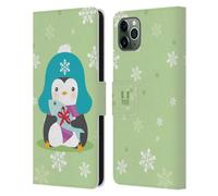 HEAD CASE PINGUINI NATALIZI KAWAII CUSTODIA COVER A PORTAFOGLIO PER APPLE iPHONE