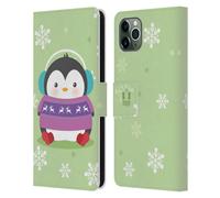 HEAD CASE PINGUINI NATALIZI KAWAII CUSTODIA COVER A PORTAFOGLIO PER APPLE iPHONE