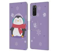 HEAD CASE PINGUINI NATALIZI KAWAII CUSTODIA COVER A PORTAFOGLIO PER SAMSUNG 1
