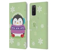 HEAD CASE PINGUINI NATALIZI KAWAII CUSTODIA COVER A PORTAFOGLIO PER SAMSUNG 1