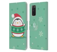 HEAD CASE PINGUINI NATALIZI KAWAII CUSTODIA COVER A PORTAFOGLIO PER SAMSUNG 1