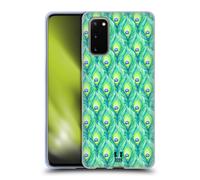 HEAD CASE PIUME DI PAVONE CUSTODIA COVER MORBIDA IN GEL PER SAMSUNG TELEFONI 1