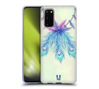 HEAD CASE PIUME DI PAVONE CUSTODIA COVER MORBIDA IN GEL PER SAMSUNG TELEFONI 1