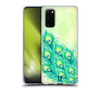 HEAD CASE PIUME DI PAVONE CUSTODIA COVER MORBIDA IN GEL PER SAMSUNG TELEFONI 1