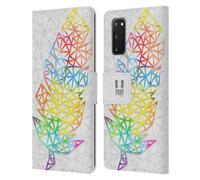 HEAD CASE PIUME GEOMETRICHE CUSTODIA COVER A PORTAFOGLIO PER SAMSUNG TELEFONI 1