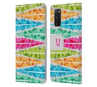 HEAD CASE PIUME GEOMETRICHE CUSTODIA COVER A PORTAFOGLIO PER SAMSUNG TELEFONI 1