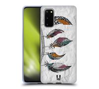 HEAD CASE PIUME TRIBALI CUSTODIA COVER MORBIDA IN GEL PER SAMSUNG TELEFONI 1