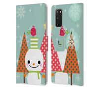 HEAD CASE PUPAZZO DI NEVE CUSTODIA COVER A PORTAFOGLIO PER SAMSUNG TELEFONI 1