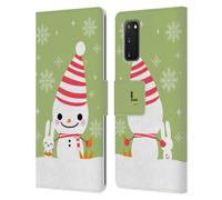 HEAD CASE PUPAZZO DI NEVE CUSTODIA COVER A PORTAFOGLIO PER SAMSUNG TELEFONI 1