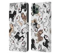 HEAD CASE RAZZE DI CANI PATTERN CUSTODIA COVER A PORTAFOGLIO PER APPLE iPHONE