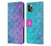 HEAD CASE SCAGLIE DI SIRENE CUSTODIA COVER PORTAFOGLIO IN PELLE PER APPLE iPHONE