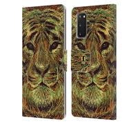 HEAD CASE SCRIBBLE ANIMAL FACES CUSTODIA COVER A PORTAFOGLIO PER SAMSUNG 1
