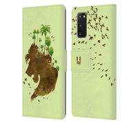 HEAD CASE SILHOUETTE ANIMALI SELVAGGI CUSTODIA COVER A PORTAFOGLIO PER SAMSUNG 1