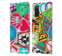 HEAD CASE STICKER HAPPY CUSTODIA COVER A PORTAFOGLIO PER SAMSUNG TELEFONI 1