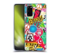 HEAD CASE STICKER HAPPY CUSTODIA COVER MORBIDA IN GEL PER SAMSUNG TELEFONI 1