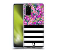 HEAD CASE STRISCE FLOREALI FASHION CUSTODIA COVER MORBIDA IN GEL PER SAMSUNG 1